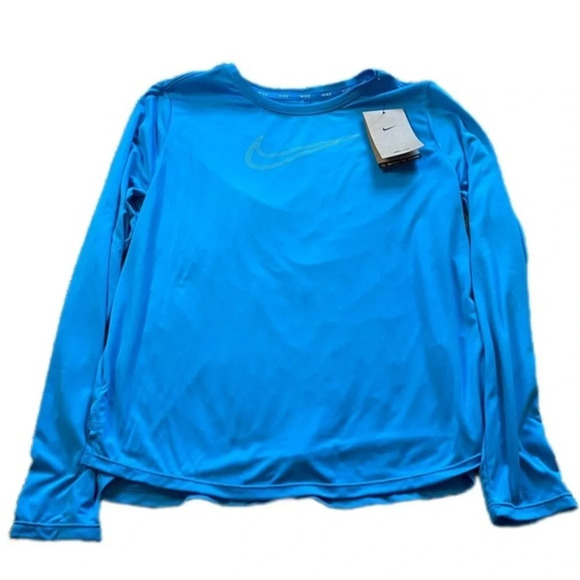 Nike Dri-Fit Girls XL Long Sleeve Bright Blue Shirt​ - Picture 1 of 4